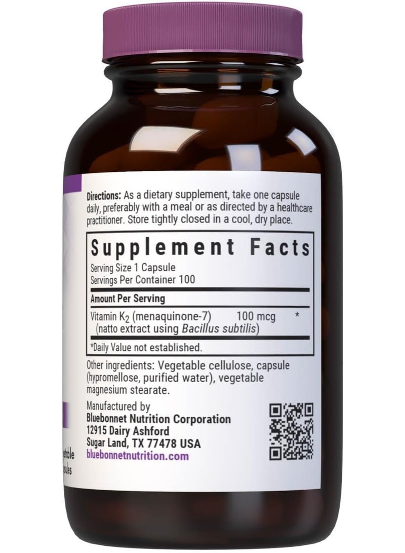 Blue Bonnet Vitamin K2 100 MCG capsules - Image 2